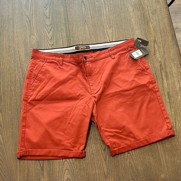NWT Johnny Bigg Charlie Canvas Shorts Spice Size 42 - Picture 1 of 8